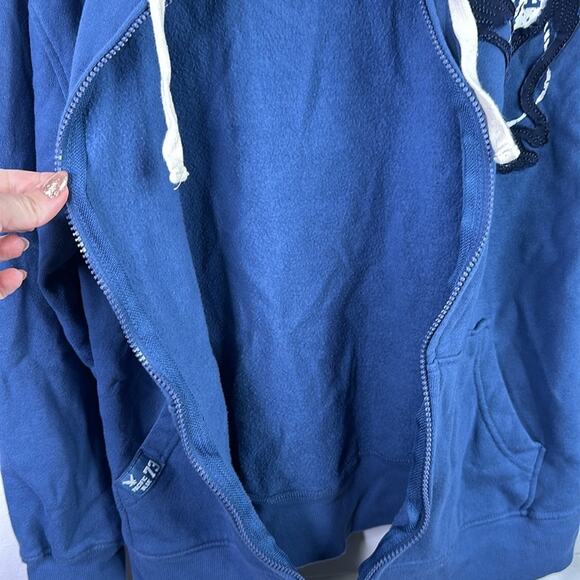 PACIFIC BLUE Blue Eagle Full Zipper Hoodie Jacket Size Small - Picture 10 of 10